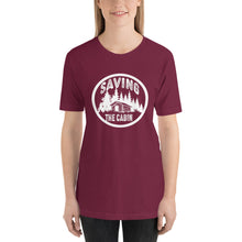Load image into Gallery viewer, Saving The Cabin White Unisex t-shirt