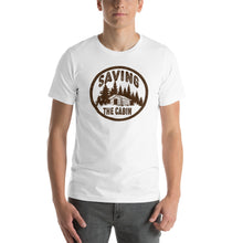 Load image into Gallery viewer, Saving the Cabin Brown Font Unisex t-shirt