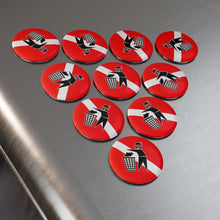 Load image into Gallery viewer, EWN Trash Logo Button Magnet, Round (1 & 10 pcs)