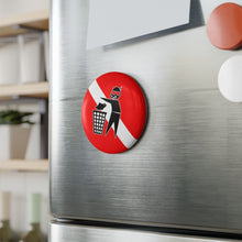 Load image into Gallery viewer, EWN Trash Logo Button Magnet, Round (1 & 10 pcs)