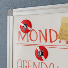 Load image into Gallery viewer, EWN Trash Logo Button Magnet, Round (1 & 10 pcs)