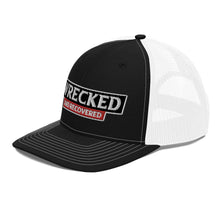 Load image into Gallery viewer, Wrecked & Recovered Text Trucker Cap