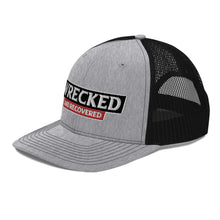 Load image into Gallery viewer, Wrecked & Recovered Text Trucker Cap