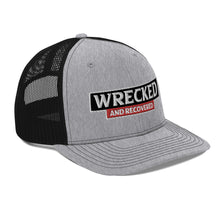 Load image into Gallery viewer, Wrecked & Recovered Text Trucker Cap