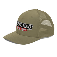 Load image into Gallery viewer, Wrecked & Recovered Text Trucker Cap