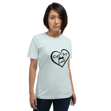 Load image into Gallery viewer, Heart Cat Toy Lady Black Unisex t-shirt