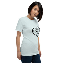 Load image into Gallery viewer, Heart Cat Toy Lady Black Unisex t-shirt