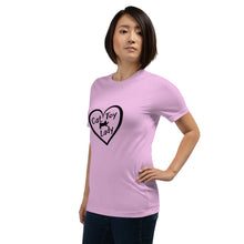 Load image into Gallery viewer, Heart Cat Toy Lady Black Unisex t-shirt