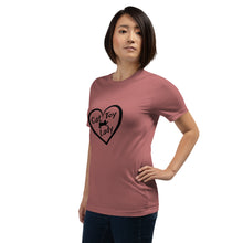 Load image into Gallery viewer, Heart Cat Toy Lady Black Unisex t-shirt