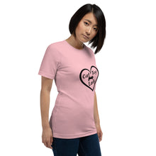 Load image into Gallery viewer, Heart Cat Toy Lady Black Unisex t-shirt