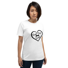Load image into Gallery viewer, Heart Cat Toy Lady Black Unisex t-shirt