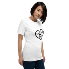 Load image into Gallery viewer, Heart Cat Toy Lady Black Unisex t-shirt