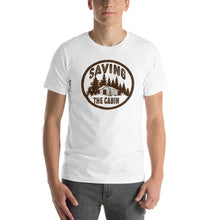 Load image into Gallery viewer, Saving the Cabin Brown Font Unisex t-shirt
