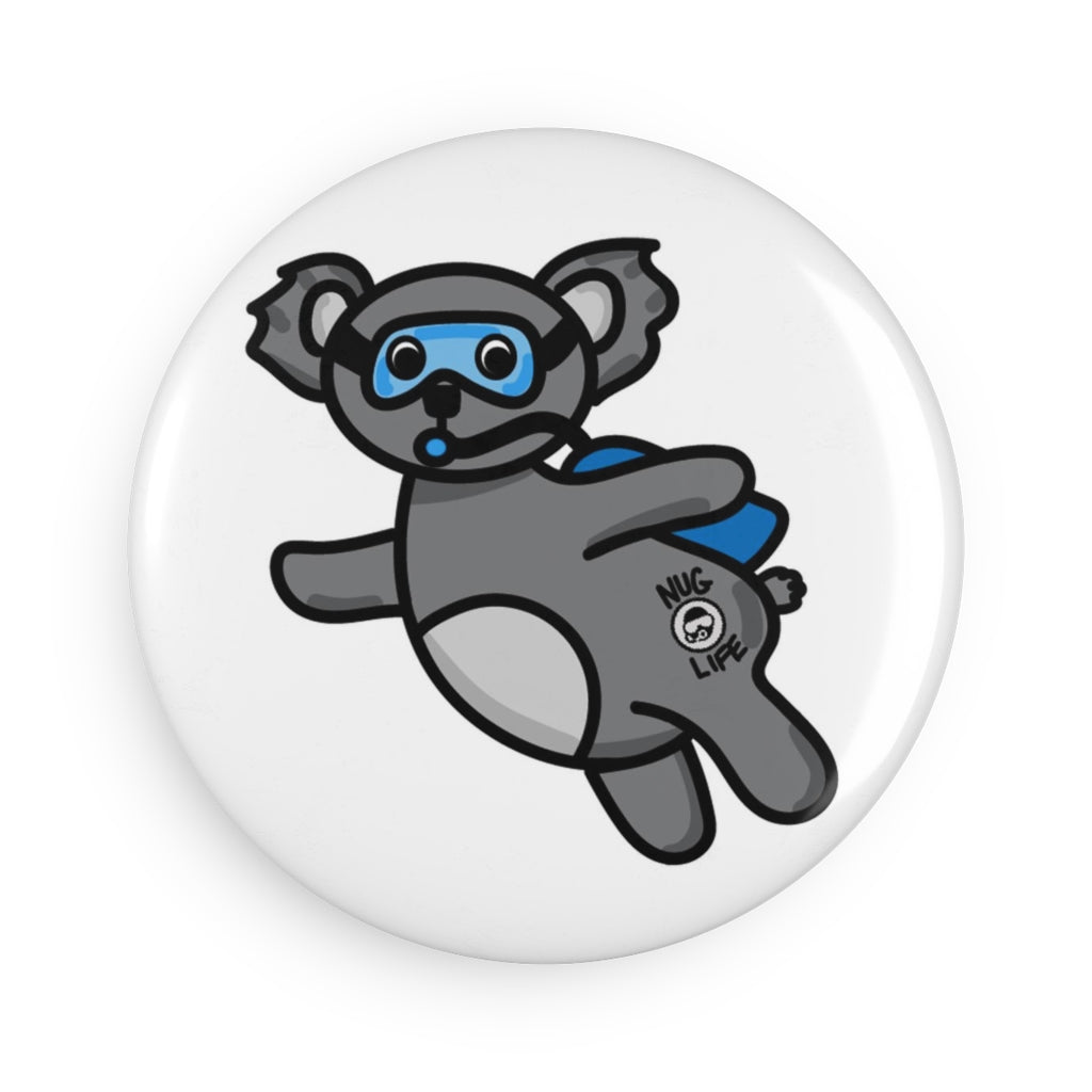 Koala Button Magnet, Round (1 & 10 pcs)